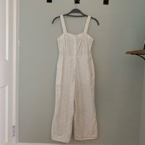 White Eyelet Jumpsuit  |  Petite